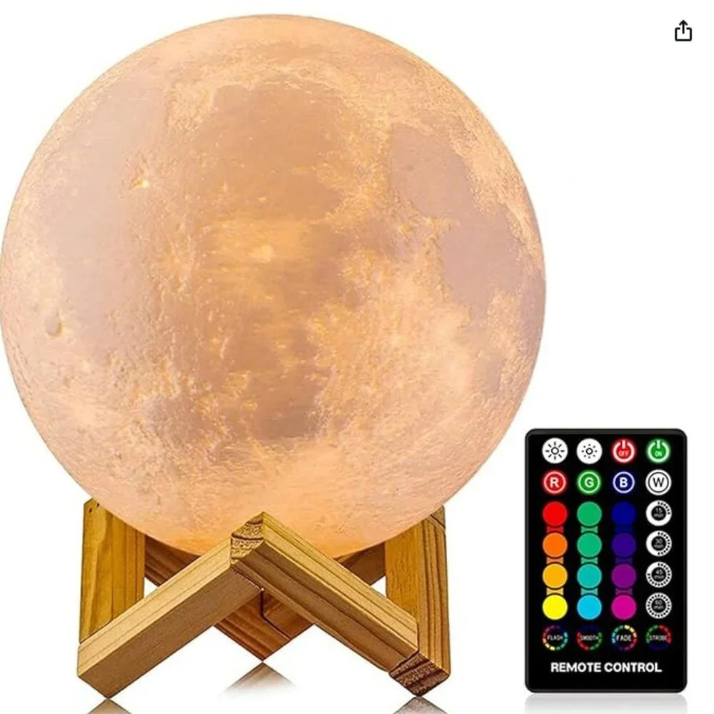 Moon Lamp, 16 Colors LED Night Light for Kids